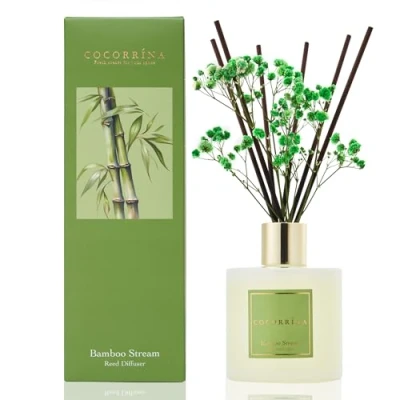Image of Cocorrína Reed Diffuser Sets 200ml Bamboo Stream with 8 Sticks Home Fragrance for Bedroom Bathroom Living Room, &amp; Office Decor