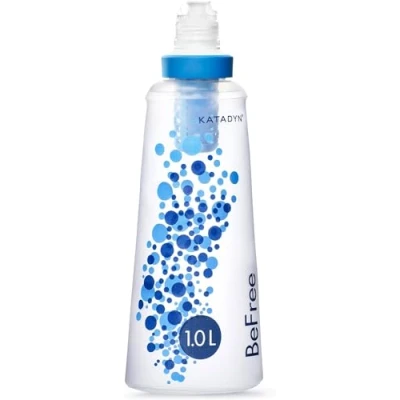 Image of Katadyn BeFree 1.0L Water Filter, Fast Flow, 0.1 Micron EZ Clean Membrane for Endurance Sports, Camping and Backpacking, One Size, 8018006