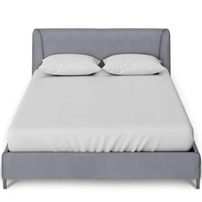 Image of GC GAVENO CAVAILIA Fitted Sheet Double Bed Plain Dyed Bedding 10 Inch (25 cm) Elasticated Corner Polycotton Sheets 135 x 190 Cm Silver