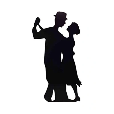 Image of Star Cutouts Cut Out of Salsa Dancer Silhouette
