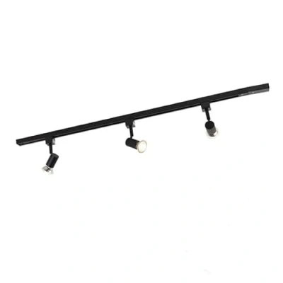 Image of Qazqa Modern Track Light 1 Phase with 3 Spotbar I Spotlight Ceiling Bars Black Jeany Suitable for LED GU10 Way Steel Surface Mounted spotway