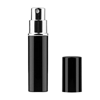 Image of TRIXES Perfume Atomiser 5ml Refillable Travel Size Bottle, Leak Proof Container for Men &amp; Women Gloss Black