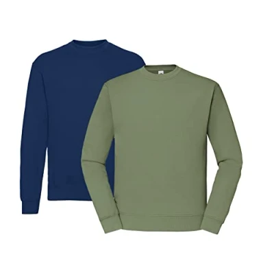 Image of Fruit of the Loom Men&#039;s In Sweat Sweatshirt Set, 1x Navy, Olive &amp; Hlkauf Block, XL