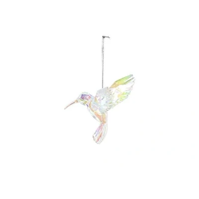 Image of Gisela Graham : Rainbow Acrylic Hummingbird Decoration