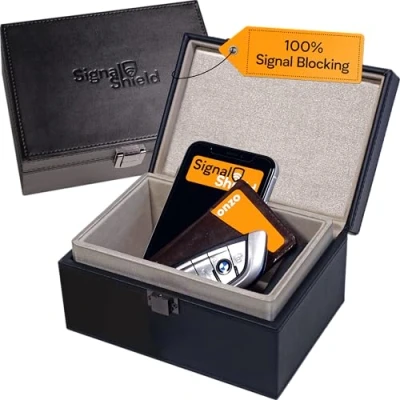 Image of Signal Shield Faraday Box for Car Keys, RFID Blocking Box, Anti Theft Keyless Fob Protector, Approved Large Key Safe