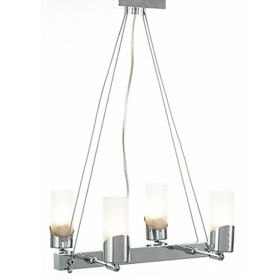 Image of Kopus Rectangular Pendant On Cable 4 Light G9 Polished Chrome