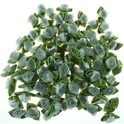 Image of Silver Large Ribbon Rose Pack 100