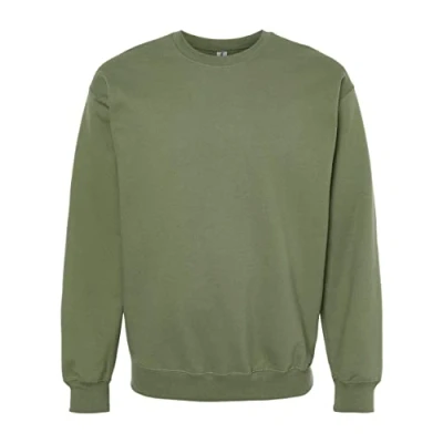 Image of Gildan Mens Softstyle Crewneck Sweatshirt, Military Green, XL