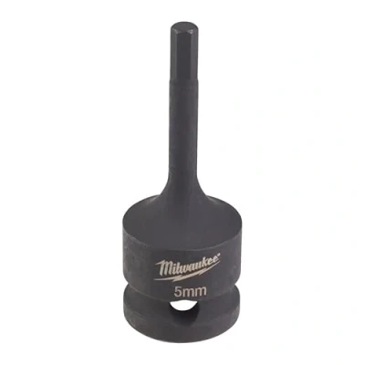 Image of Milwaukee 1/2&quot; Sq Drive Impact Hex Bit Socket HEX5