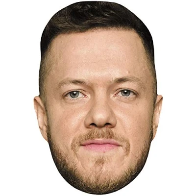 Image of Dan Reynolds (Smile) Celebrity Mask, Flat Card Face, Fancy Dress Mask