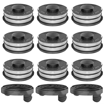 Image of Strimmer Line &amp; Cover,Spool +Cap for Einhell GC ET 4530 3405685 String Trimmers,Autofeed Spools Replacement Grass Trimmer Spool Refills