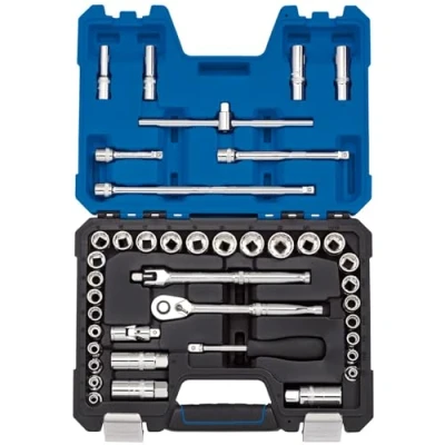 Image of Draper Expert Combined MM/AF Socket Set, 3/8&quot; Sq. Dr., Blue (41 Piece)