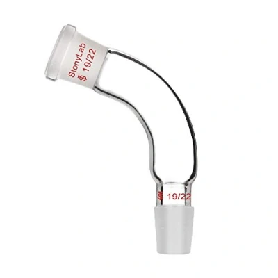 Image of StonyLab Glass Distillation Adapter 105 Degree Bent with 19/22 Outer and Inner Joint