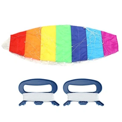 Image of 1.4m/2m/2.7m Rainbow Color Dual Line Stunt Power Sport Kite Flying Tools Outdoor Fun Play Toy(1.4m)