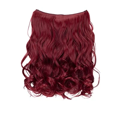 Image of CAISHA 20&quot; 1 Weft Extension With Elastic Band Hair Extensions Hairpiece Wavy Red E118