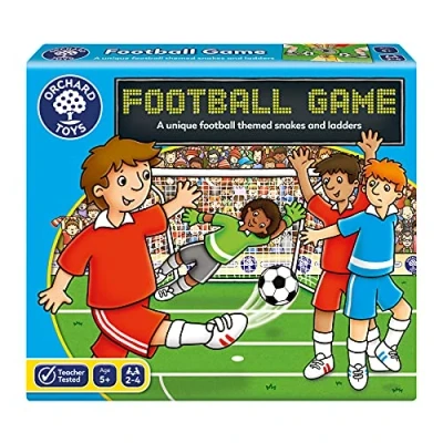 Image of Orchard Toys Football Game, Perfect for Kids and fans ages 5+, Fun Snakes Ladders Style Family Game