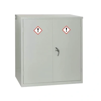 Image of Safe Industrial Hazardous Substance COSHH Cabinet Metal Cupboard 1 Shelf Store Safely Dangerous Products1000mm High x 915mm Wide 457mm Deep (30 Litre)