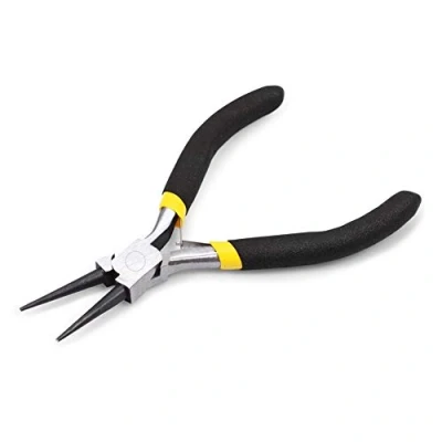 Image of LEONTOOL Mini Round Nose Pliers for Jewelry Making Smooth Jaw 5 Inch Wire Looping Bending Tool Precision Handcraft DIY Hand Wrapping Beading