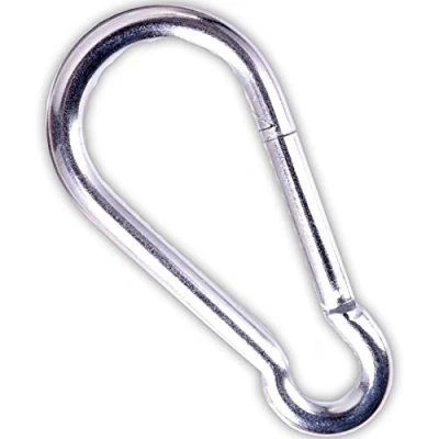 Image of White Hinge Extra Large 160mm Steel Carabiner Spring Loaded Snap Clip Hook