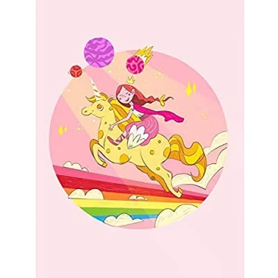 Image of Wee Blue Coo Unicorn Rainbow Princess Magic Art Print Canvas Premium Wall Decor Poster