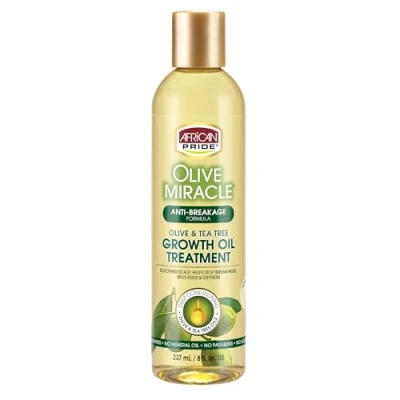 Image of African Pride Olive Miracle Anti Breakage Maximum Strengthening Growth Oil 237 ml/8 fl.oz