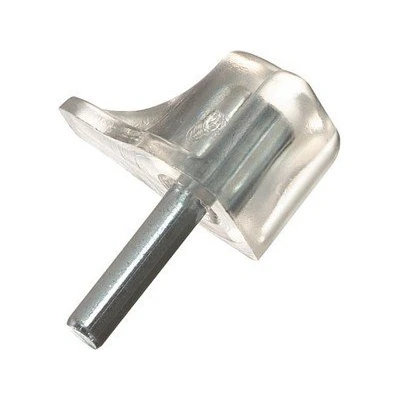 Image of PACK OF 16 TRANSPARANT 3MM BOOK CASE SHELF SUPPORT PINS PEG STUD STEEL