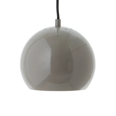 Image of FRANDSEN pendant light Ball, glossy grey, Ø 18 cm