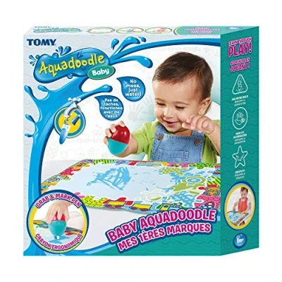 Image of Aquadoodle Baby Water Doodle Mat, Official Tomy No Mess Colouring and Drawing Game, Mat Suitable for Babies, Boys Girls from 9 Months, 1, 2, 3 Plus Year Olds