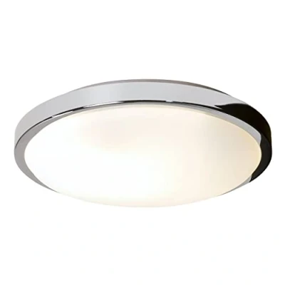 Image of Denia Bathroom Flush 2 Light Ceiling Polished Chrome IP44, E14