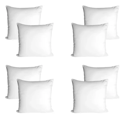 Image of Pack 8 Hollowfibre Cushion Inner Insert Pads Soft Hypoallergenic Bounce Back Scatter Decorative Square Sofa Couch Cushions Pillow 18&quot; x (45 45cm)