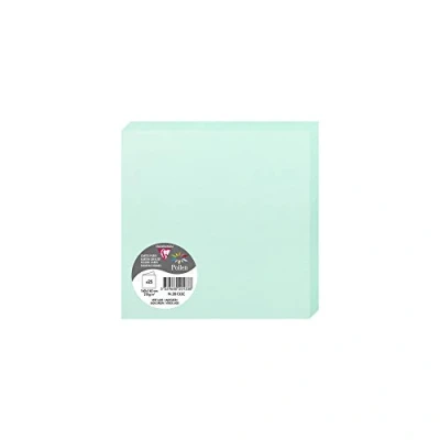 Image of Clairefontaine Ref 20133C Pollen Folded Card (Pack of 25 Sheets) 160 x 160mm Sized, 210gsm Card, Inkjet &amp; Laser Printer Compatible, Acid Free Jade Green
