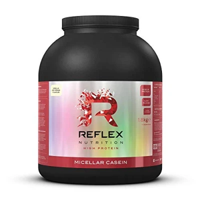 Image of Reflex Nutrition Micellar casein Slow Release Protein Powder 24g 3.6g Carbs 0.5g of Fat 80% (Vanilla) (1.8kg)