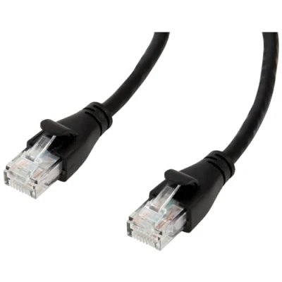 Image of Amazon Basics CAT 6 Gigabit Ethernet Cable RJ45, Gold Plated, High Speed 1Gbps, LAN Network Patch Cord (0.9m/3ft, Black)
