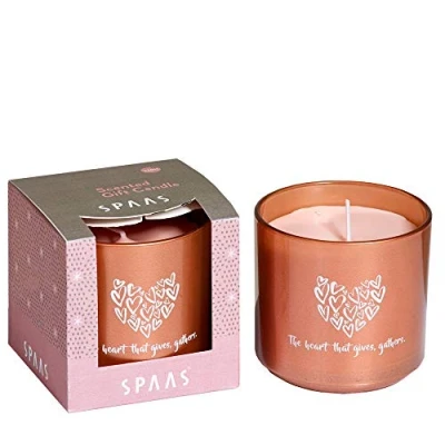 Image of Spaas Scented Candle in Glass Gift Box Winter, 25 Hours, Crystal Mornings, Rose Blush