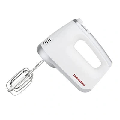 Image of Caterlite 400W Electric Hand Mixer, White, 6 Speed, Mixer for Baking, Whisk BW002