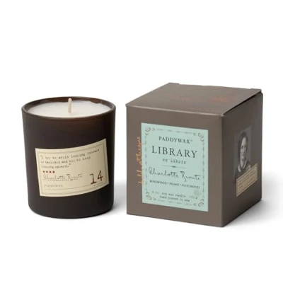 Image of Paddywax Scented Candles Library Collection Luxury Artisan Candle, 170g, Charlotte Bronte