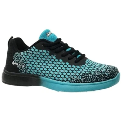 Image of Pyramid Women&#039;s Path Lite Seamless Mesh Bowling Shoes, Black/Teal, 5 UK