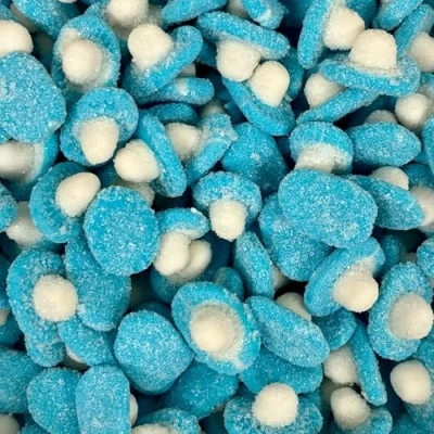 Image of Fizzy Blue Mushrooms 700g Re Sealable Pouch by The Gourmet Sweet Company
