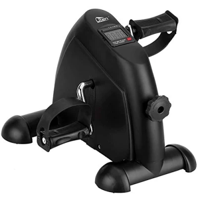Image of Mini Exercise Bike Pedal Exerciser Resistance Cycle Indoor Gym Office Fit Black