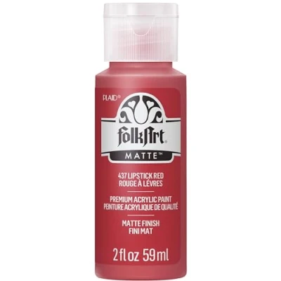 Image of Folk Art Acrylic Paint in Assorted Colors (2 Ounce), 437 Lipstick Red