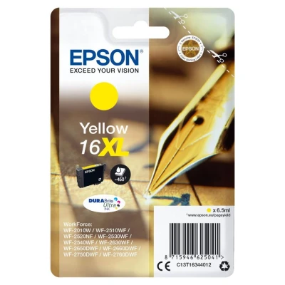 Image of Epson 16XL Yellow Pen &amp; Crossword High Yield Genuine, DURABrite Ultra Ink, XL Capacity