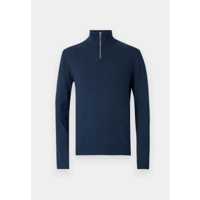 Image of Jack &amp; Jones Eemil HALF ZIP NOOS Jumper, Men&#039;s, Size: Small, Navy