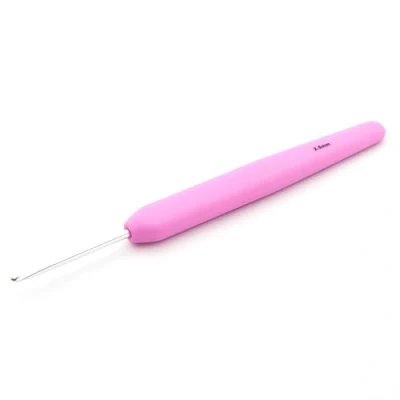 Image of KnitPro Waves Crochet Hooks 2.5mm Hook, Ergonomic Soft Handles, Rubber Grip for Arthritic Hands, Light &amp; Comfortable Needles Knitting, Fuchsia