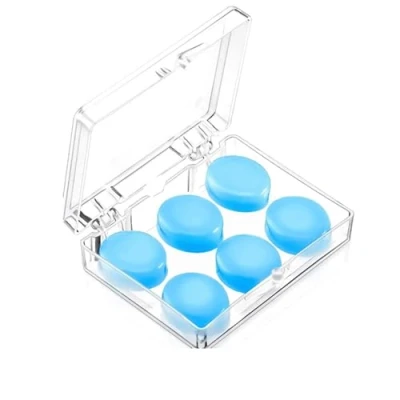 Image of Ear Plugs for Sleeping,3 Pairs Silicone Earplugs Noise Cancelling Reusable Sleeping, Shooting, Airplanes, Concerts,Swimming