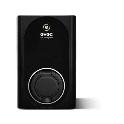 Image of evec VEC01 EV Charger Electric Vehicle Type 1, 2 7.4kW Untethered Single Phase Wall Mount Home Level Black, 30x19x12.6cm