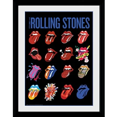 Image of GB eye The Rolling Stones Tongues 30 x 40cm Framed Collector Print