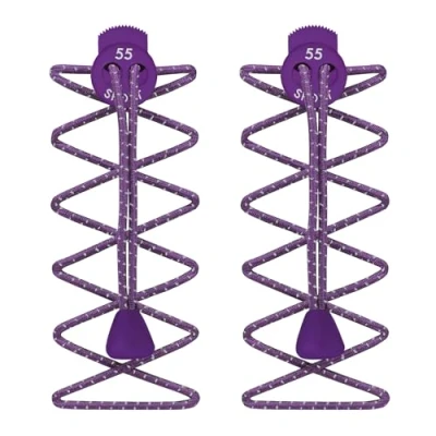 Image of 55 Sport Elastic Lock Shoelaces For Running &amp; Triathlon, Purple