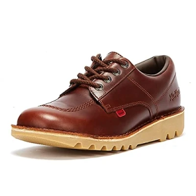 Image of Kickers Unisex Kick Lo Shoes Extra Comfortable Added Durability Premium Quality, Dark Brown, 12 UK