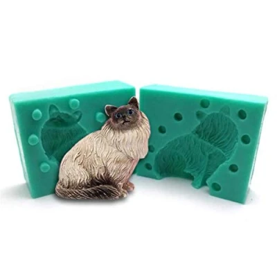 Image of 3D Cat/Dog Silicone Mold Fondant Mousse Cake Decorating Mould Chocolate Gumpaste Pudding Baking Mold,Soap Candle Clay Stencils Making Form Mold,Animal Shape Plaster Resin Mold,DIY Bakeware Pan