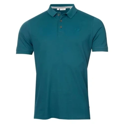 Image of Calvin Klein Mens Campus Coastal Polo Shirt Petrol S